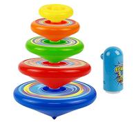 ifundom Set 1 Pezzo di Trottole Giroscopiche Rotanti, Giocattoli Giroscopici Lanciatore, Gioco da Tavolo Educativo per Sviluppo Coordinazione Occhio-mano Colore Casuale Colore Casuale