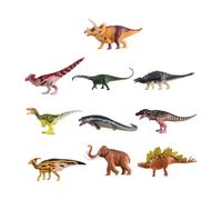 ifundom Set 10 Pezzi Modelli Dinosauri Simulati in Plastica, Statuette Realistiche e Giocattoli Cognitivi, Decorazioni Educative per Gioco e Apprendimento