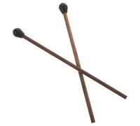 ifundom Set 2 Bacchette Per Tamburo a Lingua Testa in Silicone Nera, Bacchette Per Percussioni in Legno e Gomma Resistenti, Accessori Musicali Per Principianti e Ragazzo Ragazza