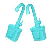 ifundom Set 2 Rubinetti Giocattolo per Lavello Cucina in Plastica Blu, Accessori per Gioco di Finzione , Sostituzione Facile per Giochi di Lavaggio e Immaginazione Creativa