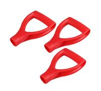 ifundom Set 3 Pezzi Manici per Pala in Plastica Rossi a Forma di D Manico Ergonomico Antiscivolo Foro per Appendere Ricambio per Manico di Badile e Pala Facile da Installare