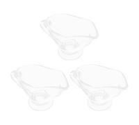 ifundom Set 3 Pezzi Salsiere da Tavola in Vetro da 215ml, Design Elegante e Facile da Versare, per Insalate e Piatti Occidentali come Bistecche e Arrosti