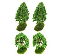 ifundom Set 4 Alberi Modello in Miniatura per Diorama Paesaggistico Plastica Resistente Mini Alberi per Tavoli di Sabbia e Accessori Giardino Adatti a Modellismo Ferroviario e Scenari