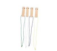 ifundom Set 4 Pezzi Fischietti in Legno Per Ragazzo Ragazza, Giocattolo Educativo Musicale Creativo, Sicuro e Naturale, Per Feste e Regali
