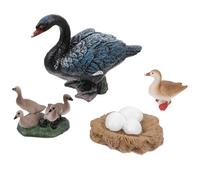 ifundom Set 4 Pezzi Modelli Evolutivi Cigno Nero in Plastica per Bambini, Giocattolo Educativo di Crescita e Simulazione Ornamento Decorativo per Apprendimento Scientifico e Stimolo
