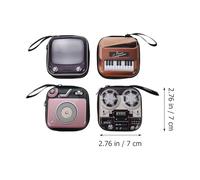 ifundom Set 4 Pezzi Portamonete Retrò in Ferro Mini Borsa Creativa Stampa Nitida Piccolo Portafoglio Colorato per Monete e Oggetti come Ornamento da Appendere e da Trasporto