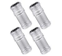 ifundom Set 4 Saliere Multifunzionali in Plastica Trasparente, Bottiglie per Condimenti Spargisale e Pepe, Saliera Compatta per Uso Domestico e Esterno come Barbecue e Campeggio