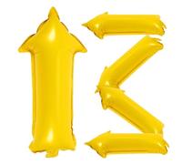 ifundom Set 5 Palloncini a Forma di Freccia in Pellicola di Alluminio Gialli per Decorazioni di Compleanno e Matrimonio, Eleganti e Chic per Feste
