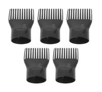 ifundom Set 5 Ugelli Pettine Accessorio Professionale Nero per Asciugacapelli in Pa Concentratore per Asciugatura e Styling per Chioma Ricci e Fini per Quotidiano e Viaggi