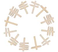 ifundom Set 50 Pezzi Mini Segnali Stradali in Legno per Decorazione per Bacheca e Casa delle Bambole Giocattoli Educativi Fai da Te per Stimolare Creatività e Guida in Scenari in