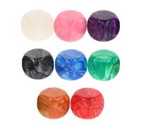 ifundom Set 8 Dadi Acrilici Colorati da 16 Mm Bordi Arrotondati, Dadi Vuoti per Giochi da Tavolo e Progetti Fai da Te, Accessori Educativi per Attività di Matematica e Creatività