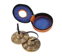 ifundom Set Campane Per Meditazione Tingsha Nepalesi in Rame, Piatti Da Yoga Piccoli, Strumento a Percussione Per Pratiche Spirituali e Cerimonie Religiose, Facile Da Trasportare e Suonare