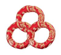 ifundom Set Da 3 Cuscini Fatti a Mano Per Ciotola Tibetana, Tappetino in Cotone Leggero Rosso Da 10 Cm, Supporto Per Campane Sonore Buddiste, Pratico Per Meditazione e Uso Rituale