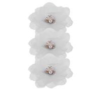ifundom Set da 3 Fermagli per Chioma a Forma di Fiore di Colore Bianco per Bambine, Forcine Decorativi Perle, Accessori per Feste e Compleanni