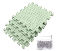 ifundom Set da 4 Tavole di Bloccaggio in Schiuma Portatili per Uncinetto e Maglia con 100 Spilli a T Pannelli Multifunzione Compatti per Supporto a Pressione e Lavori di Infeltrimento