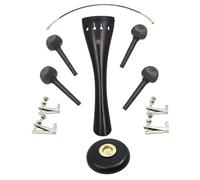 ifundom Set di Accessori per Violoncello in Ebano Cordiera, Piroli, 4 Microafinatori e Base Antiscivolo in Metallo per Migliorare Suono e L'installazione Colore Casuale