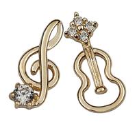 ifundom Set di Orecchini Musicali Asimmetrici Note e Violino, Pendenti Leggeri in Stile Minimalista per Donne, Idea Regalo per Amanti della Musica e Accessorio per Outfit Quotidiani