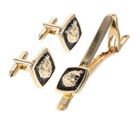 ifundom Set Fermacravatta e Gemelli da Uomo a Tema Animale Fermacravatta con Presa Sicura e Gemelli Classici Accessori Eleganti per Matrimonio Eventi Aziendali e Cerimonie Formali