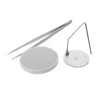 ifundom Set Kit per Saldatura di Gioielli Supporto di Posizionamento Regolabile, Piastra a Nido d'Ape in Ceramica Resistente al Calore e Pinzette da 200mm per Creazione e Riparazione
