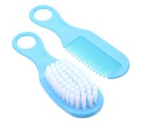 ifundom Set Spazzola e Pettine Massaggio Per Ragazzo Ragazza e Ragazzo Ragazza, Set Toelettatura Pettine Antistatico a Denti Arrotondati, Kit Cura Chioma Delicato Per Uso Quotidiano, Colore Blu