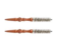 ifundom Spazzola per Chioma da Salone a Rullo Mini 2 Pezzi con Manico in Legno e Setole di Cinghiale, Pettine Arricciacapelli Antistatico per Asciugatura, Styling e Cura Multifunzione