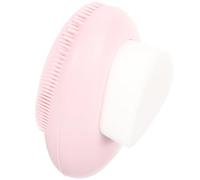 ifundom Spazzola per Pulizia Viso Doppia in Silicone e Setole Morbide, Design a Due Facce per Esfoliazione e Massaggio del Cuoio Capelluto, Colore Rosa