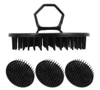 ifundom Spazzola per Shampoo Massaggiante per Cuoio Capelluto 4 Pezzi Nera Massaggiatore Chioma Portatile Design Ergonomico Piccola Spazzola per Chioma per e Pulizia Profonda del