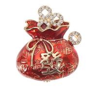 ifundom Spilla a forma di borsa portafortuna per donna - Spilla da bavero per cappello in stile cinese - ornamentale per Capodanno per abiti alla moda e scialli, outfit da festa