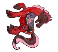 ifundom Spilla a Forma di Cavallo Colorata Piccola in Lega Anallergica, Accessorio Versatile per Abiti da Sposa e Cappotti, Decorazione Vivace per Capodanno Cinese e Feste Zodiacali 2026