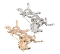 ifundom Spilla da Bavero a Forma di Cavallo con Strass 2026, Spilla Zodiacale Cinese Dell’anno del Cavallo in Lega di Zinco Lucida, Gioiello Portafortuna Unisex per Sciarpa e