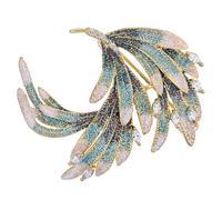 ifundom Spilla da Donna a Clip Decorativa a Forma di Piuma Spilla per Giacche e Sciarpe Accessorio Elegante per Eventi Matrimoni e Feste