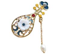 ifundom Spilla Liuto da Colletto Decorativa per Donna, Accessorio Musicale Etnico per Eventi Formali e Casual, Spille Eleganti Design Raffinato