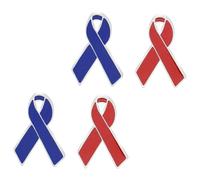 ifundom Spilla Nastro Rosso per la Consapevolezza Dell’Aids Set da 4 Pezzi in Lega Spilla Decorativa per Seno Adatta per la Giornata Mondiale Contro L’Aids e Cerimonie di