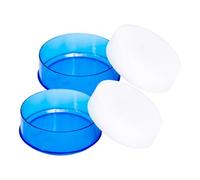 ifundom Spugna Bagnante Rotonda per Dita 2 Pezzi in Plastica e Spugna Blu, Facile da Pulire e Adatta per Contare Soldi in Ufficio e Istituzioni Finanziarie