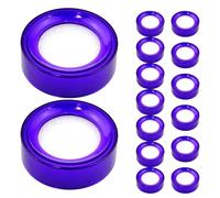 ifundom Spugna Umidificante la Punta delle Dita 15 Pezzi, Vasetto Trasparente Viola Spugna Lavabile per Conteggio Contanti, Accessorio Ufficio per Bagnatura Carta e Operazioni Bancarie