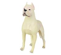 ifundom Statuetta di Cane Simulato in Plastica Bianca, Ornamento Decorativo per Ragazzo Ragazza, Figura di Cucciolo Stabile per Arredamento Interno ed Esterno, per Giardino, Casa