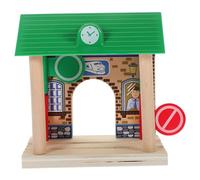 ifundom Stazione Ferroviaria in Legno per Decorativo Accessorio da Te Simulazione Stazione Ferroviaria