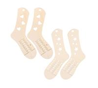 ifundom Strumenti per Lavorare a Maglia Calzini in Legno, 4 Pezzi Supporto a Forma di Cuore e Stella, Superficie Liscia Senza Sbavature per Filato, Kit Fai da Te per Esposizione