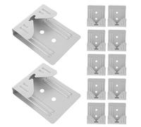 ifundom Supporto per Specchi in Ferro Argento senza Cornice 12 Clip per Specchi Design Invisibile e Resistente All'usura per Montaggio a per Arredamento Bagno