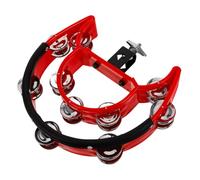 ifundom Tamburello Percussione Leggero e Robusto in Abs e Metallo con Doppia Serie di Sonagli, Suono Brillante, Accessorio per Set di Batteria e Strumenti a Percussione