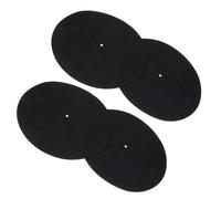 ifundom Tappetino Antiscivolo Set 4 Pezzi in Feltro Nero per Giradischi Pad Antistatico Assorbimento Shock Compatibilità per Dischi in Vinile
