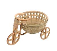 ifundom Triciclo Intrecciato in bambù Cesto di stoccaggio Piccolo Cestino cestini portaoggetti Cestino di Rattan Cesto Triciclo da Tavolo Mini Cestino per Triciclo