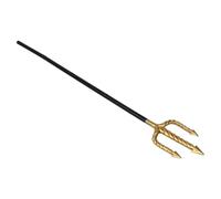 ifundom Tridente Giocattolo di Plastica Nero 4 Sezioni Accessorio Costume da Diavolo per Halloween Forcone Demone Leggero per Feste in Maschera e Cosplay Adulti