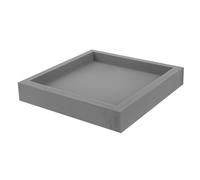 ifundom Vassoio Porta Vaso Quadrato in Plastica Riutilizzabile Sottovaso Rettangolare per Piante con Base Antigoccia Accessorio Giardinaggio per Contenitori e Fioriere Grigio