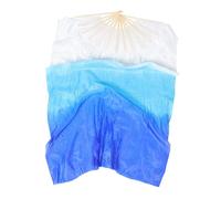 ifundom Ventaglio Professionale con Colori Gradienti per Fan e Resistente per del Ventre e Spettacoli Blu e Accessorio per Performance e Coreografie