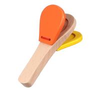 ifundom Wooden Finger Castanet Clapper Musical Toy Lightweight Educational Percussion Board For Early Learning With Colore Casuale Colore Casuale