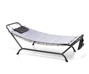 IFUORICASA Amaca Bali, Struttura Antracite, Telo Grigio Chiaro
