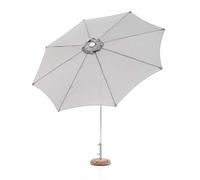 Ombrellone da giardino Palm Beach 3 m grigio e bianco ifuoricasa