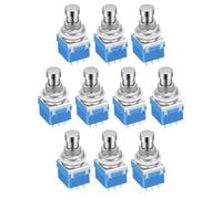 iFutniew 10 interruttori a pedale per effetti per chitarra, 3PDT, interruttore a pedale a 9 pin, con pulsante di bloccaggio