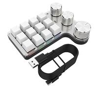 iFutniew 1Set Pulsante Volume Manopola Programmazione Macro Gaming Hotswap Tastiera Meccanica Interruttore Rosso Tastiera BT Bianco